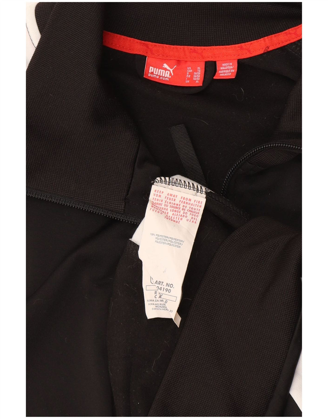 Мужской спортивный костюм PUMA с графическим рисунком, верхняя куртка XL, черный полиэстер с цветными блоками