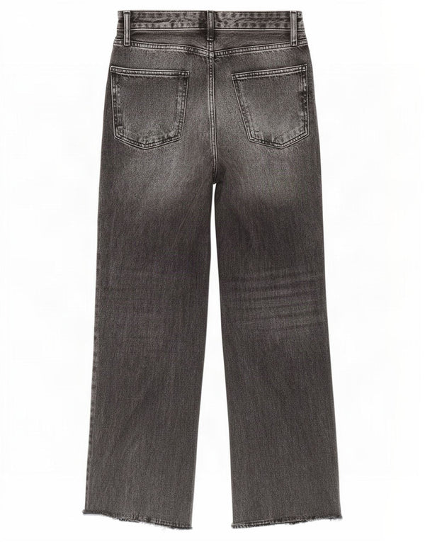 Женские широкие джинсы с высокой талией Zara EU 34 2XS W24 L31, серый хлопок