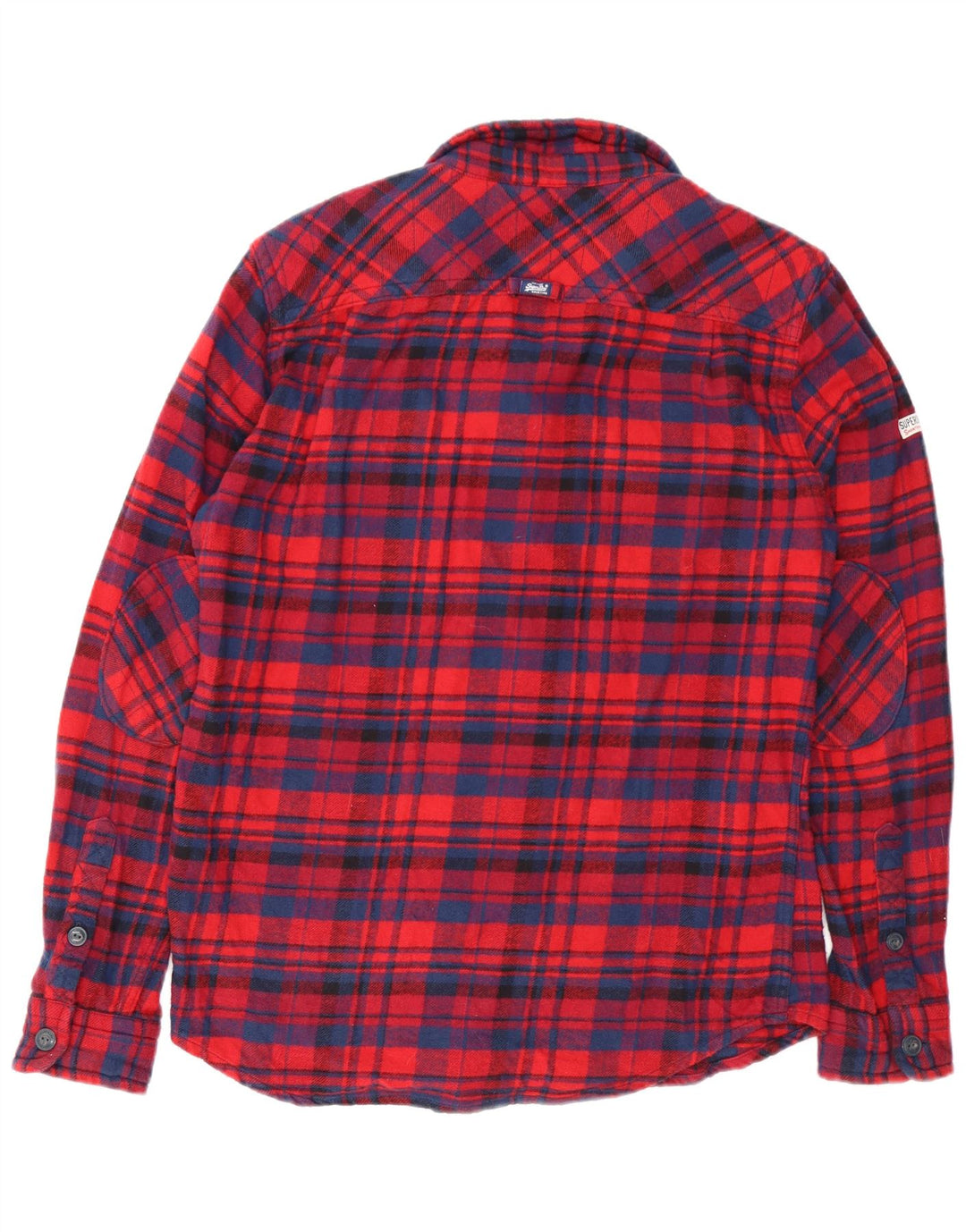 Мужская фланелевая рубашка Superdry, большая красная клетка, хлопок