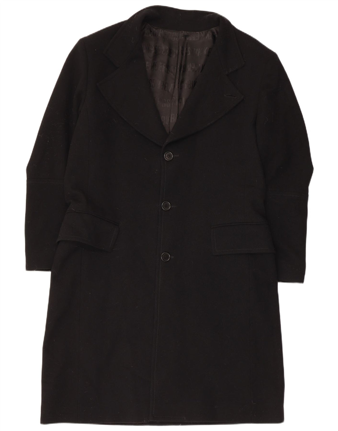 Мужское пальто Bikkembergs IT 52 XL Черное Шерстяное