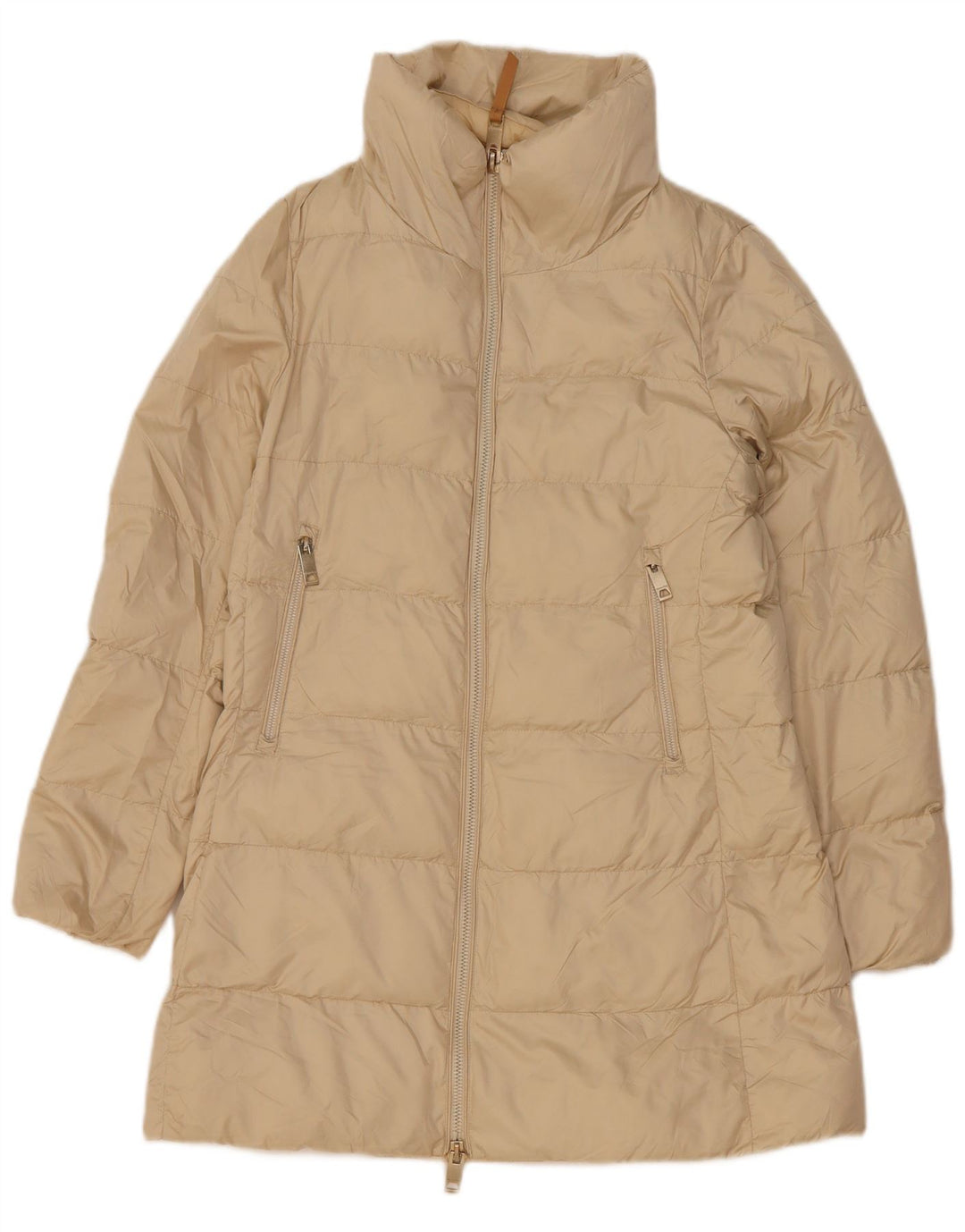 Женское стеганое пальто Massimo Dutti UK 10, маленький белый полиэстер