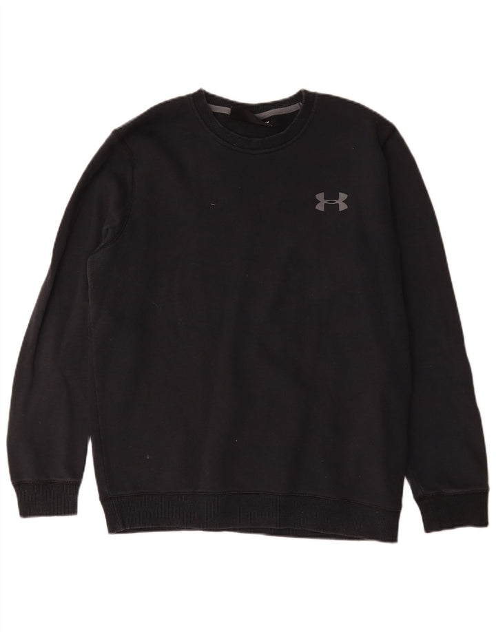 Мужской свитшот Under Armour Cold Gear, джемпер среднего размера, черный хлопок, хлопок