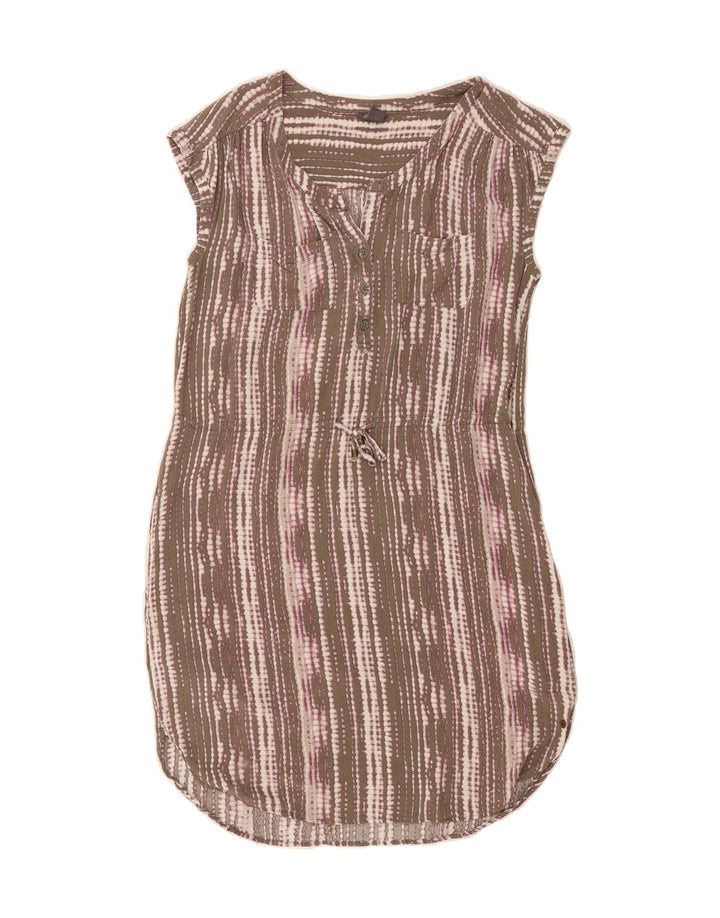 EDDIE BAUER Womens Sleeveless Sheath Dress US 8 Medium Brown Pinstripe Vintage Eddie Bauer and Second-Hand Eddie Bauer from Messina Hembry 