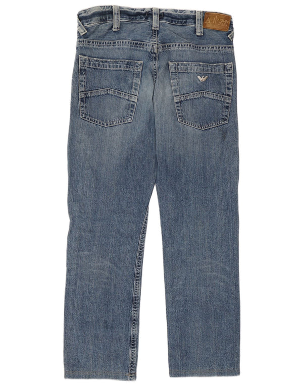 Женские прямые джинсы Armani W32 L29 синие, хлопок
