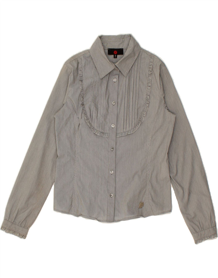 RICHMOND Girls Shirt 11-12 Years Grey Cotton Vintage Richmond and Second-Hand Richmond from Messina Hembry 