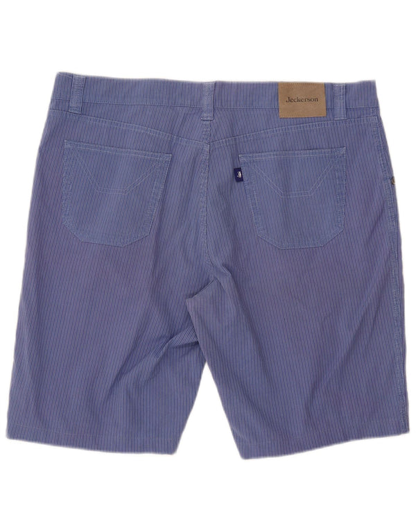 Мужские повседневные шорты Jeckerson W38 XL, синие, хлопковые в тонкую полоску