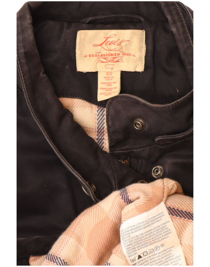 Женская куртка Levi's Utility UK 12, средний черный хлопок, черный