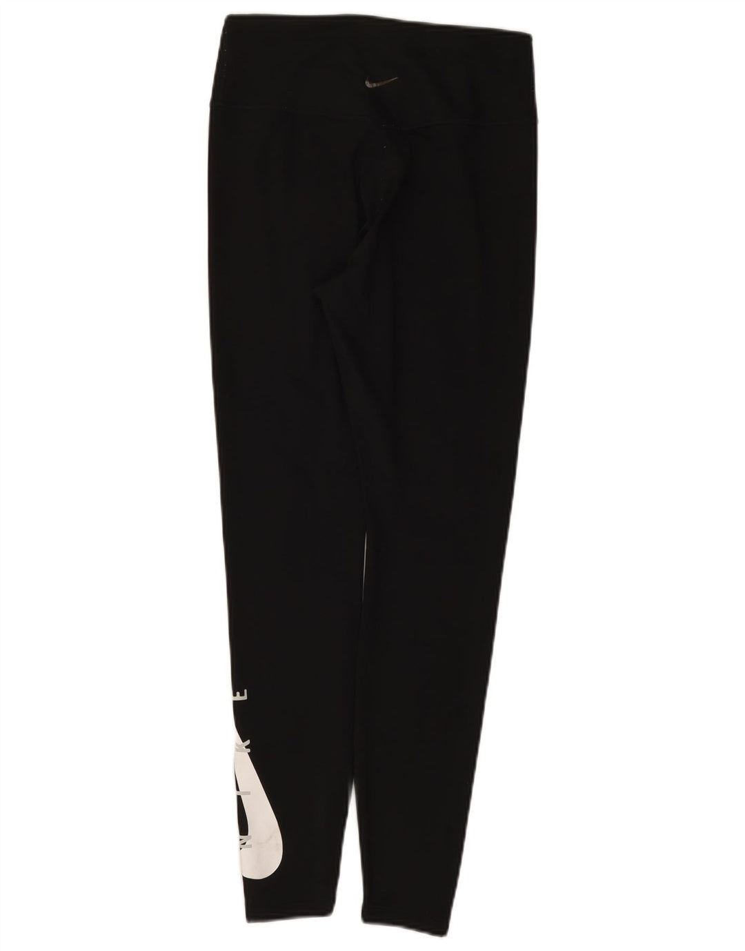 Женские леггинсы с рисунком Nike Dri Fit UK 12, средний черный, полиэстер