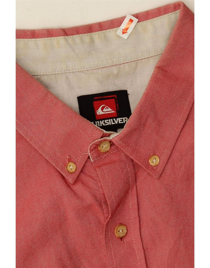 Quiksilver Мужская рубашка с коротким рукавом, большой красный хлопок