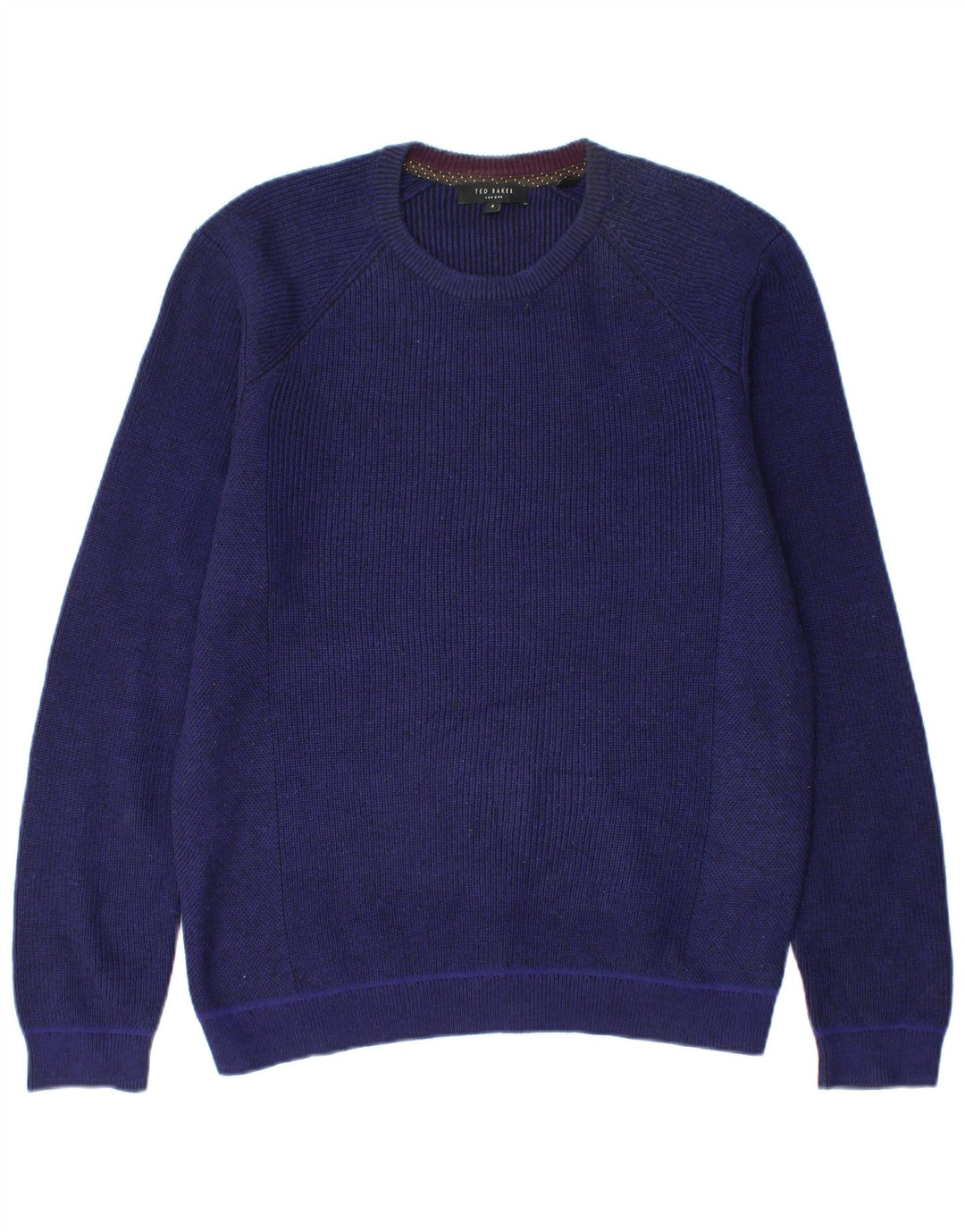 Мужской джемпер с круглым вырезом Ted Baker, размер 4, большой темно-синий, полиэстер