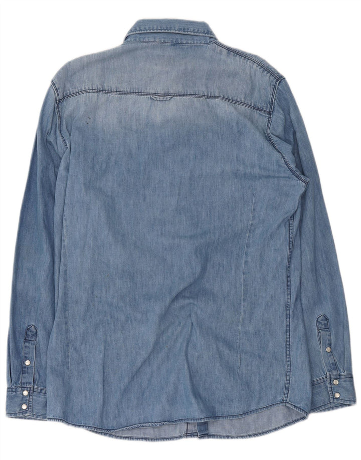 Мужская джинсовая рубашка Bench XL, синяя, хлопок