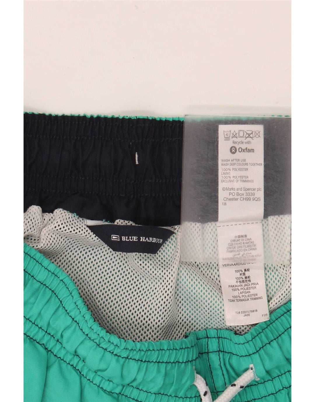 Мужские шорты для плавания Marks & Spencer Blue Harbour, средний зеленый полиэстер