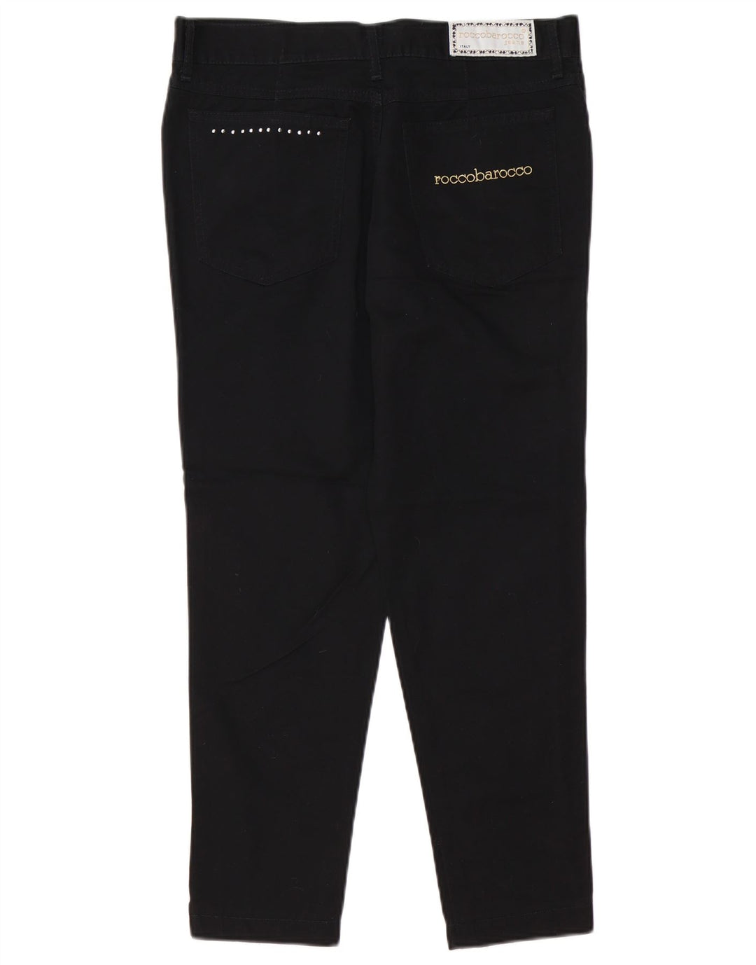 ROCCOBAROCCO Женские узкие укороченные джинсы IT 48 XL W34 L25 Черный хлопок