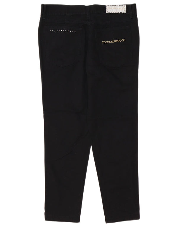 ROCCOBAROCCO Женские узкие укороченные джинсы IT 48 XL W34 L25 Черный хлопок