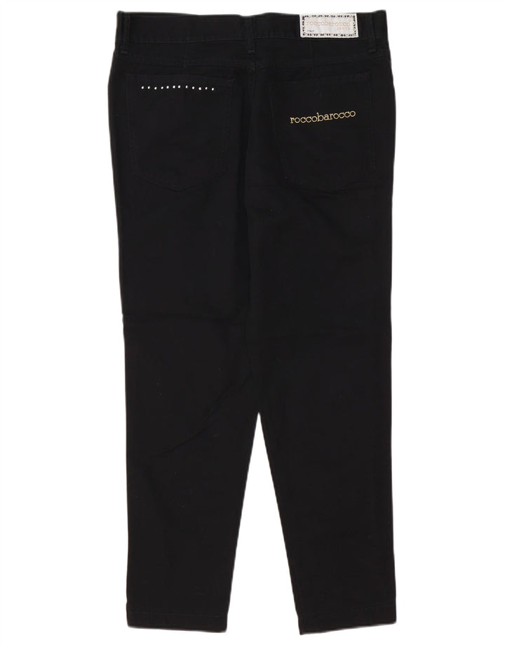 ROCCOBAROCCO Женские узкие укороченные джинсы IT 48 XL W34 L25 Черный хлопок