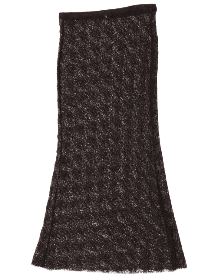 Женская кружевная макси-юбка Zara Medium W28, черный полиамид