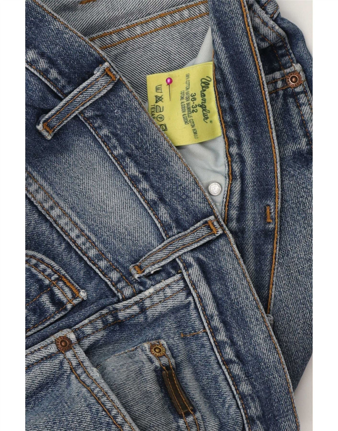Мужские прямые джинсы Wrangler Texas W36 L32, синий хлопок