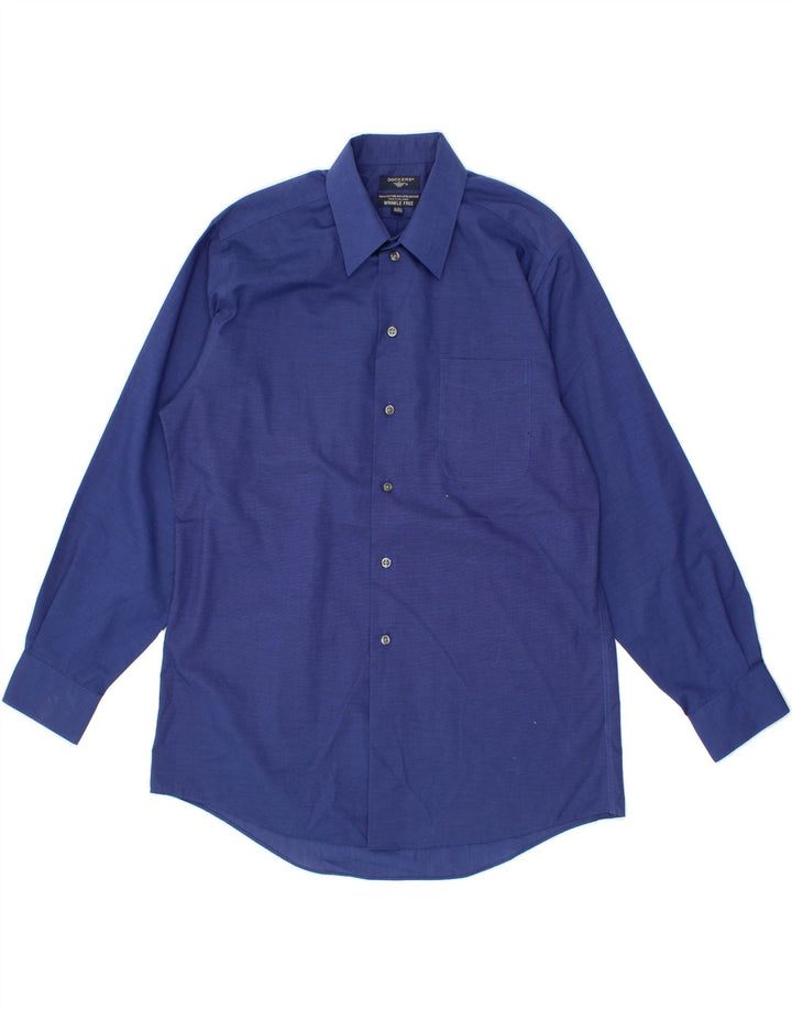 DOCKERS Mens Shirt Size 15 1/2 Medium Blue Cotton Vintage Dockers and Second-Hand Dockers from Messina Hembry 