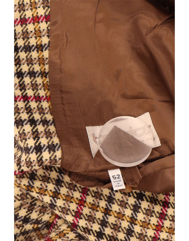 BYBLOS Мужской пиджак на 2 пуговицах IT 52 XL Бежевый, шерсть с узором «гусиные лапки»