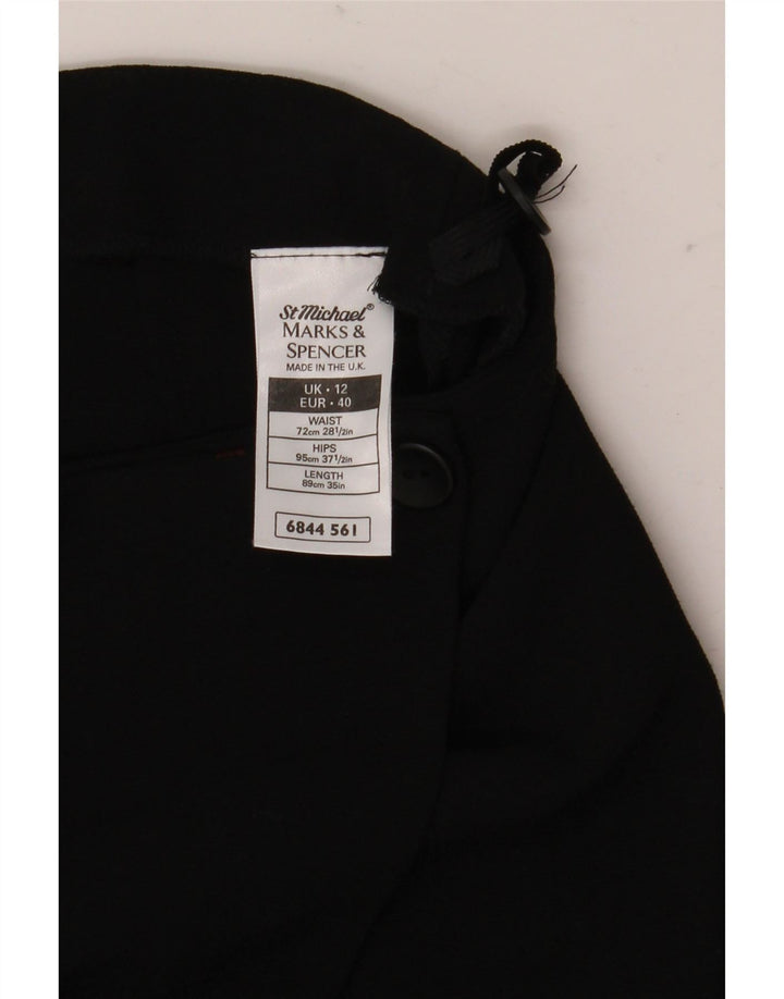Женская юбка с запахом Marks & Spencer UK 12, средний W28, черный полиэстер