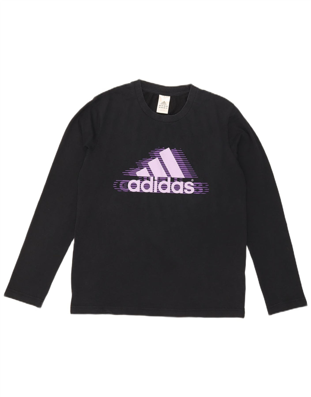 Мужской топ с рисунком Adidas с длинным рукавом, средний, темно-синий