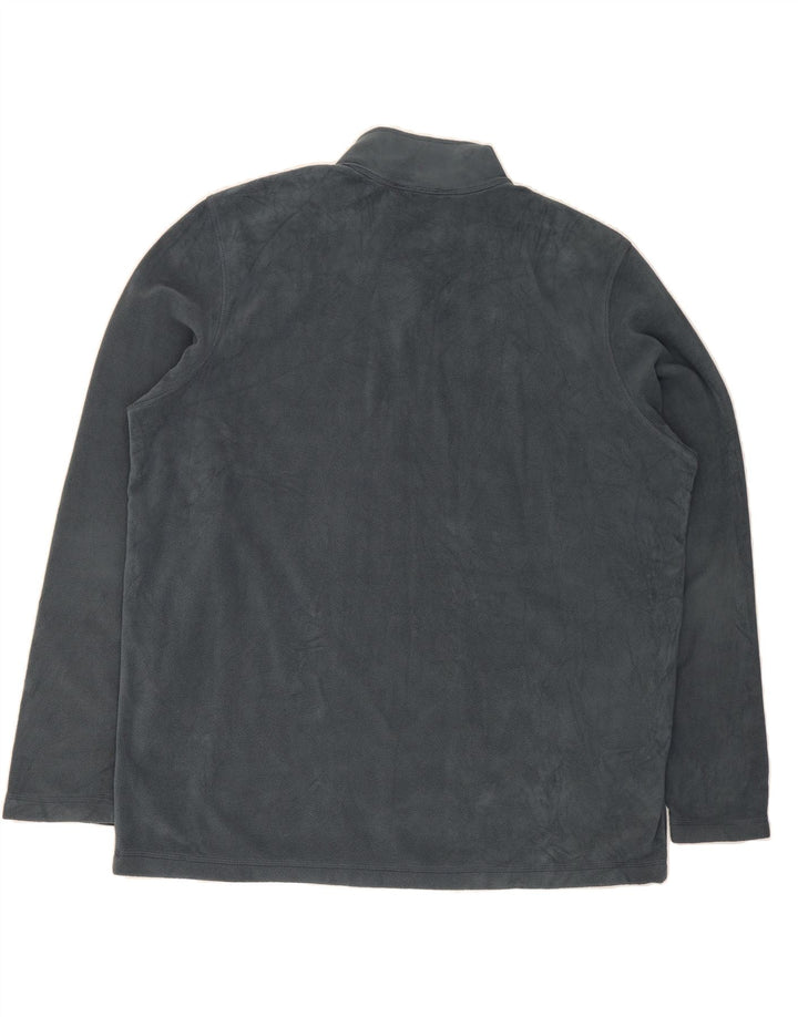 EDDIE BAUER Mens Zip Neck Fleece Jumper XL Grey Polyester Vintage Eddie Bauer and Second-Hand Eddie Bauer from Messina Hembry 