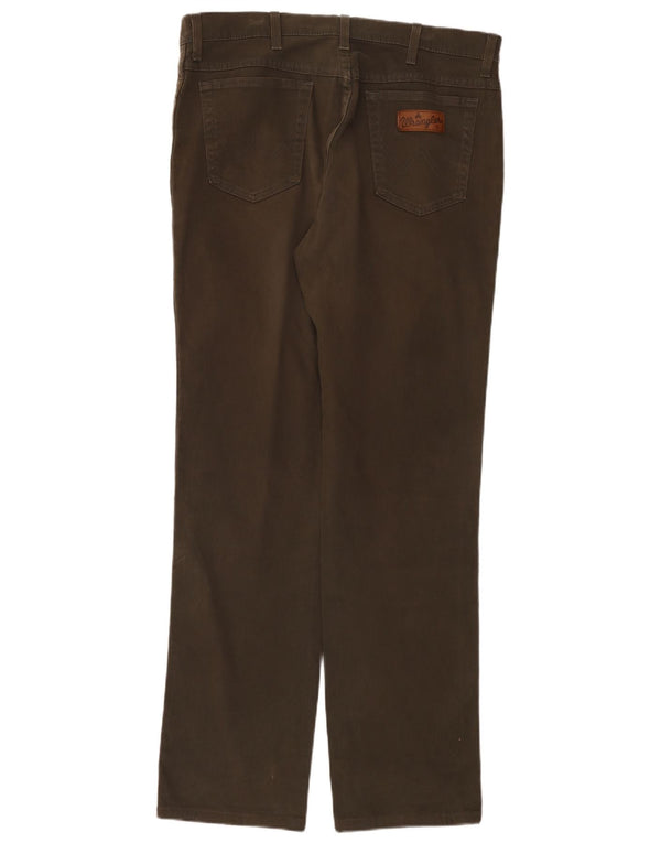 Мужские прямые повседневные брюки Wrangler Texas Stretch W36 L36, коричневые хлопковые