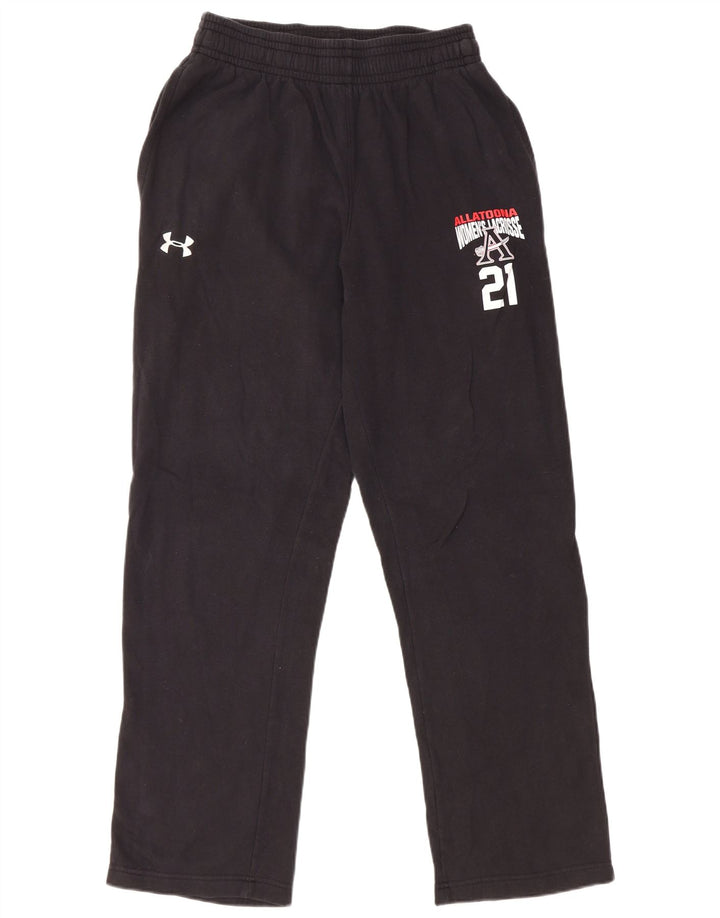 UNDER ARMOR Мужские спортивные брюки с графическим рисунком, средние черные хлопковые брюки