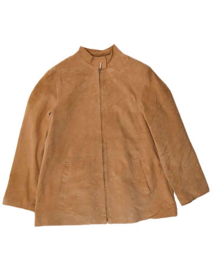 Куртка женская замшевая MARINA RINALDI размер 23 средняя бежевая кожа классическая