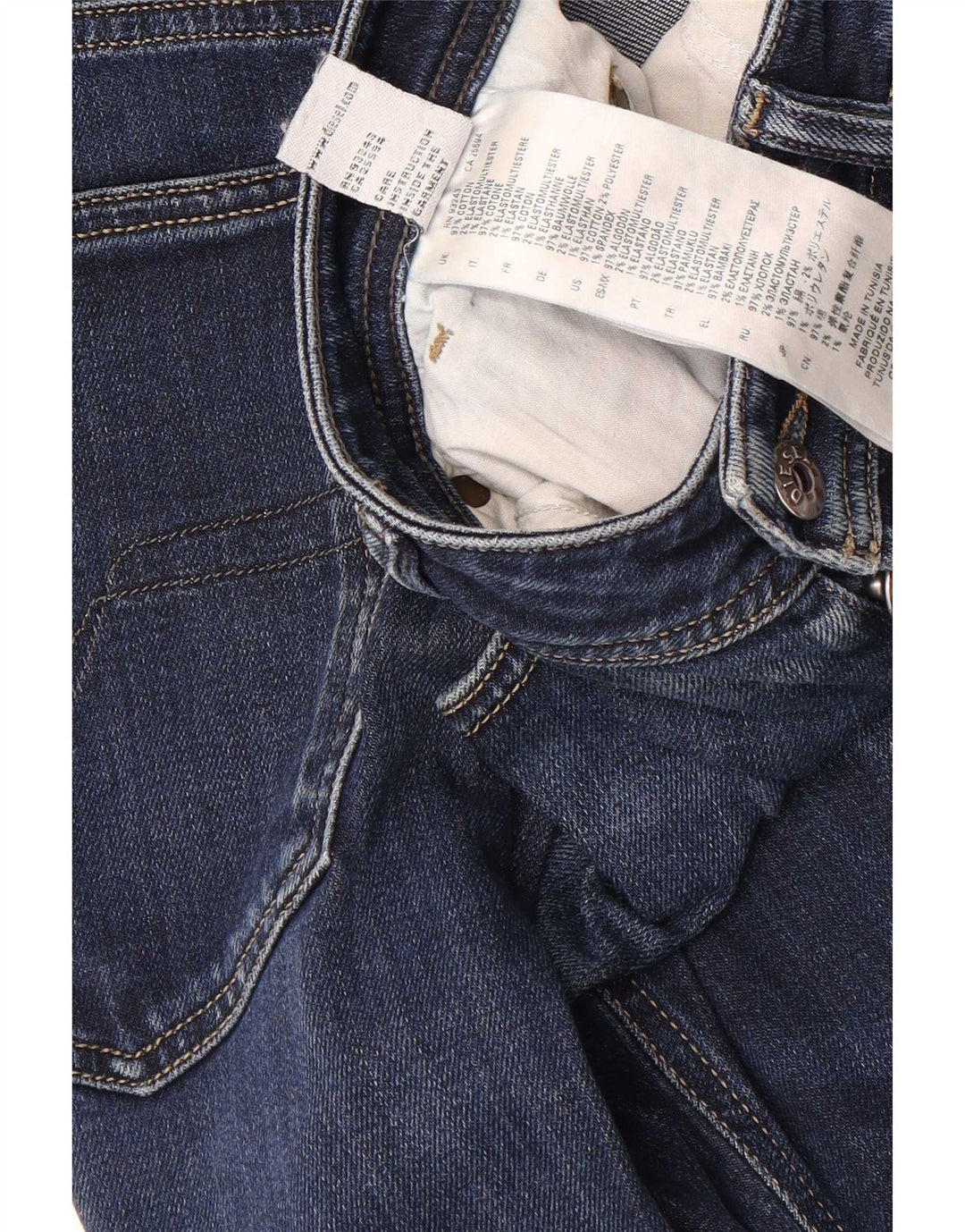 Мужские узкие джинсы Diesel W36 L29, синие, хлопок