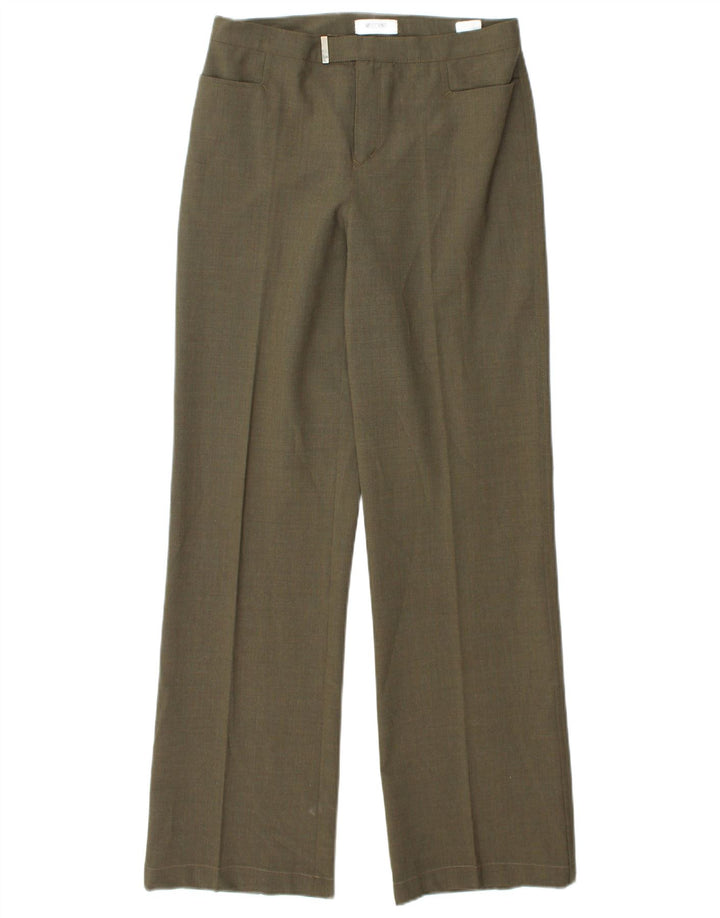 MOSCHINO Womens Straight Suit Trousers UK 14 Medium W28 L31 Khaki