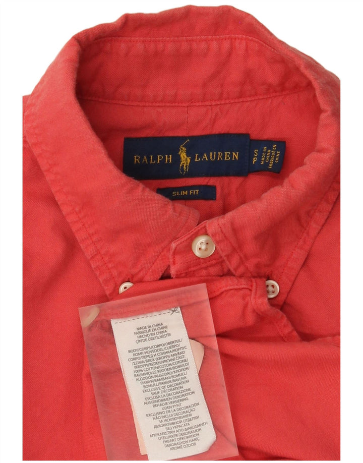 Мужская рубашка узкого кроя Ralph Lauren, маленький красный хлопок
