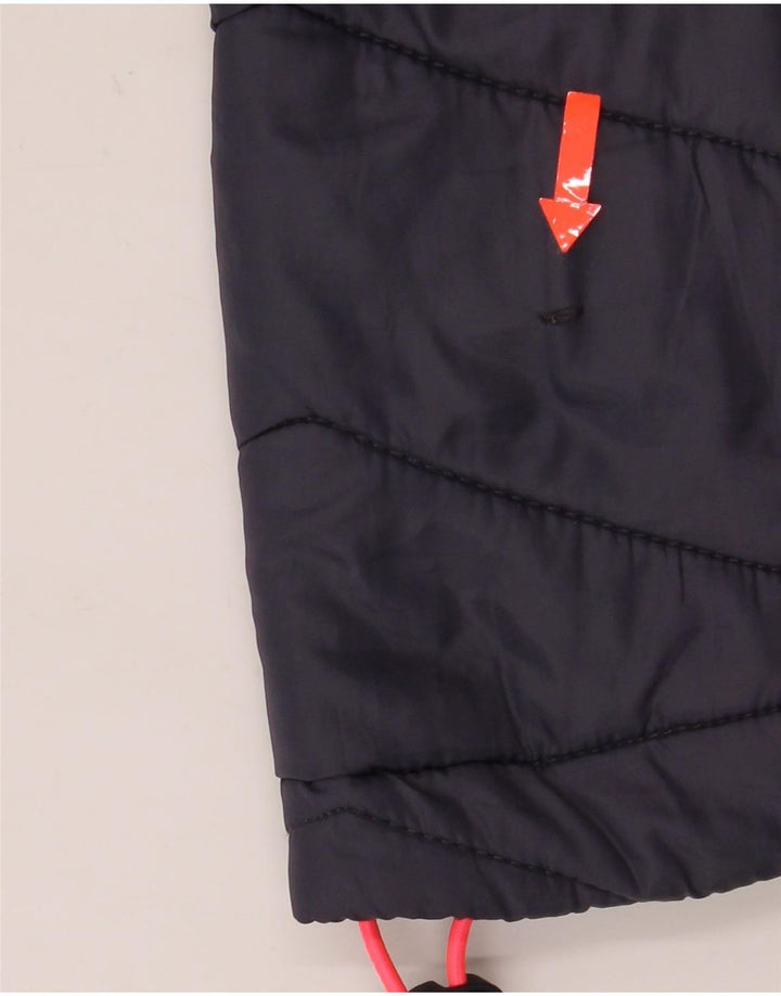 Женская утепленная куртка с капюшоном Superdry UK 12, средний темно-синий в крапинку