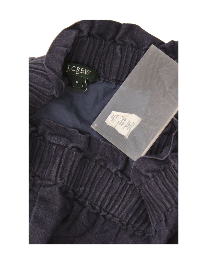 J. CREW Womens Mini Skirt US 6 Medium W30 Navy Blue Linen Vintage J. Crew and Second-Hand J. Crew from Messina Hembry 