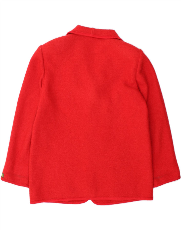 VINTAGE Womens 4 Button Blazer Jacket UK 14 Medium Red Vintage Vintage and Second-Hand Vintage from Messina Hembry 