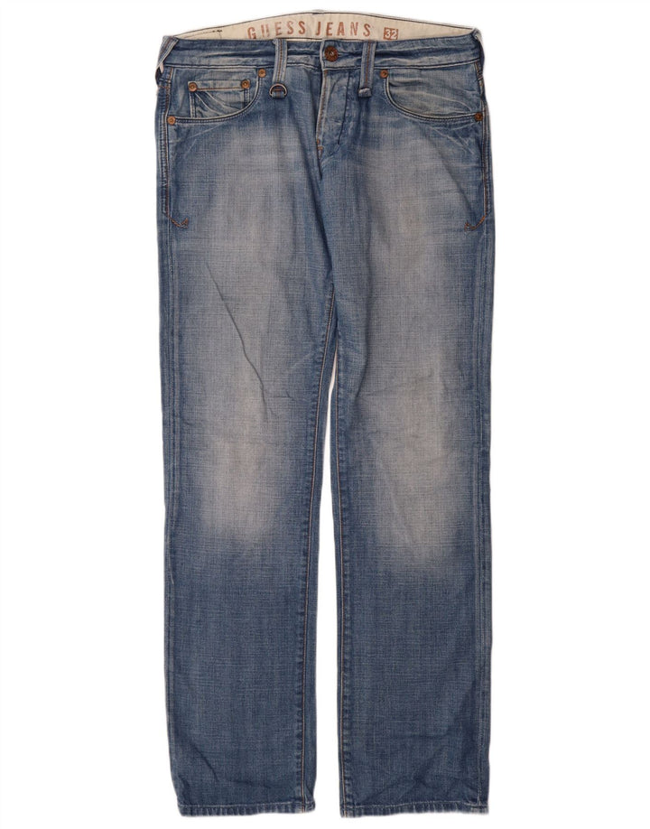 Мужские прямые джинсы Guess W32 L35 синие, хлопок