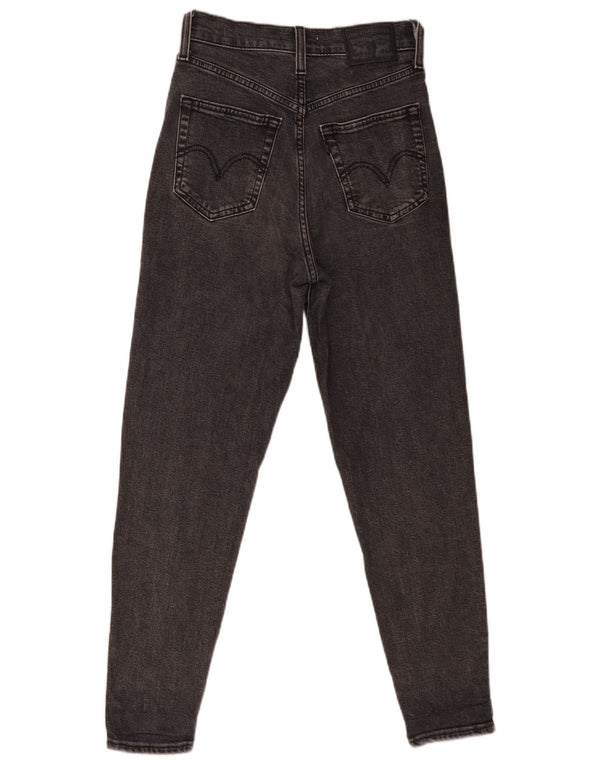 Женские зауженные джинсы Levi's с высокой талией W24 L27, серый хлопок