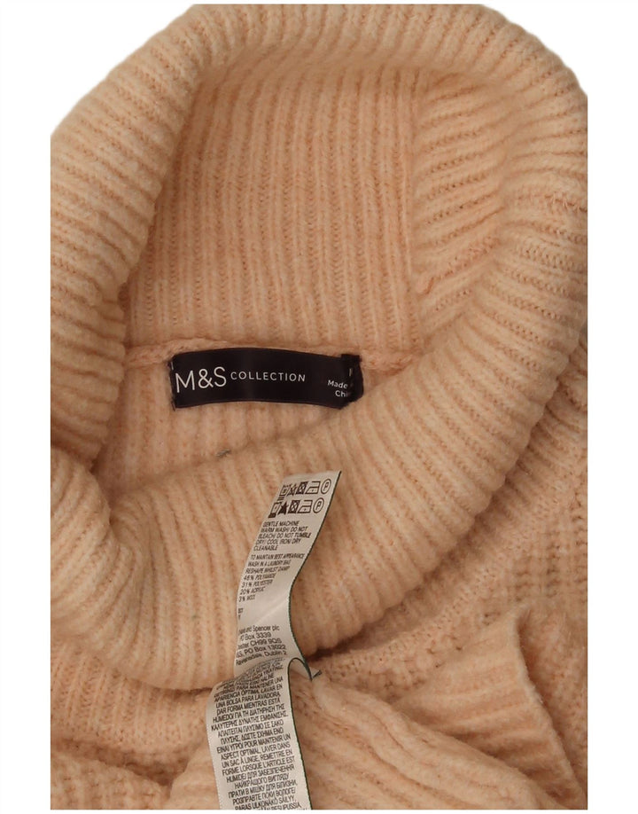 Женский джемпер с высоким воротником Marks & Spencer UK 14, средний оранжевый