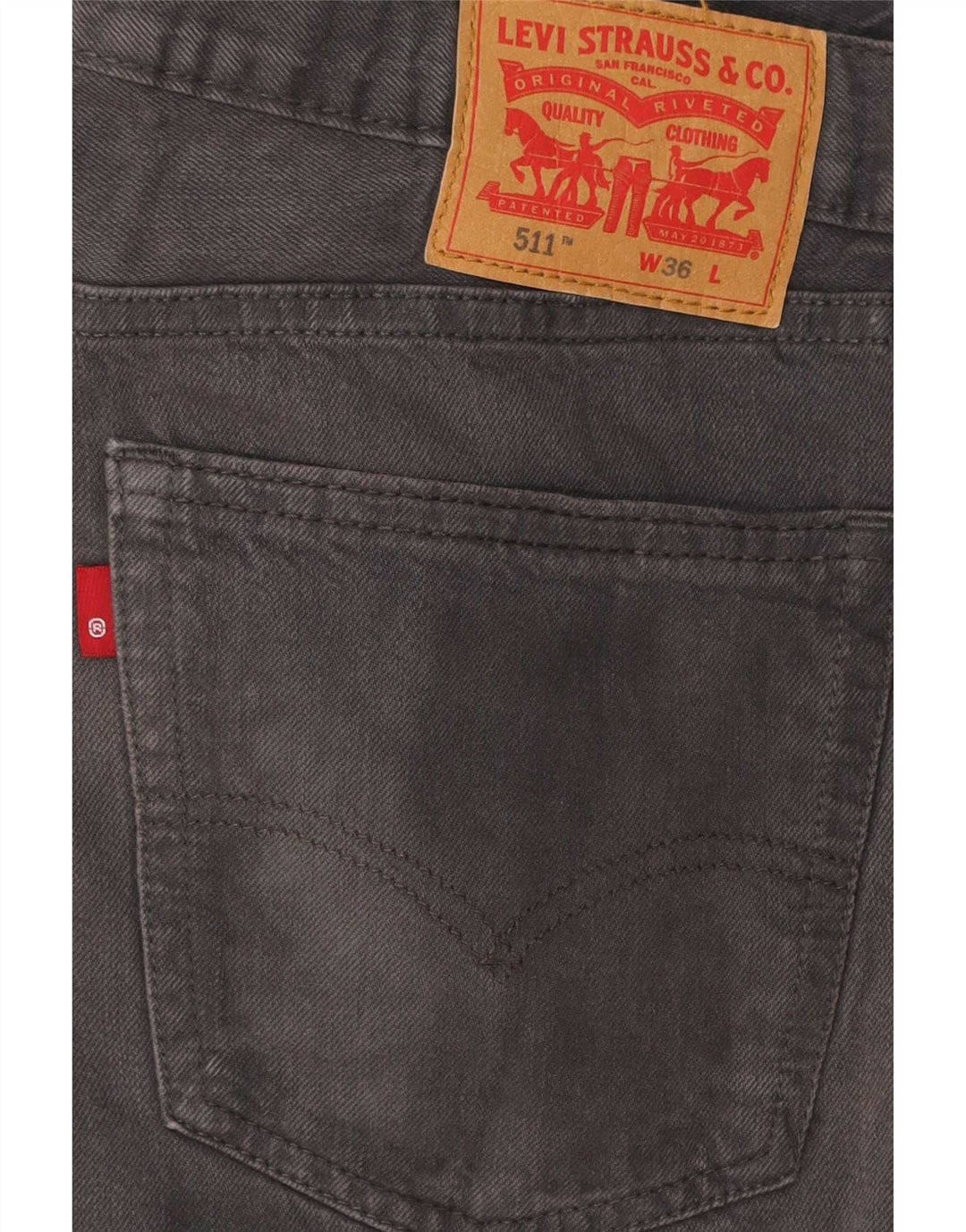 Мужские джинсовые шорты Levi's 511, большие размеры W36, серые, хлопок