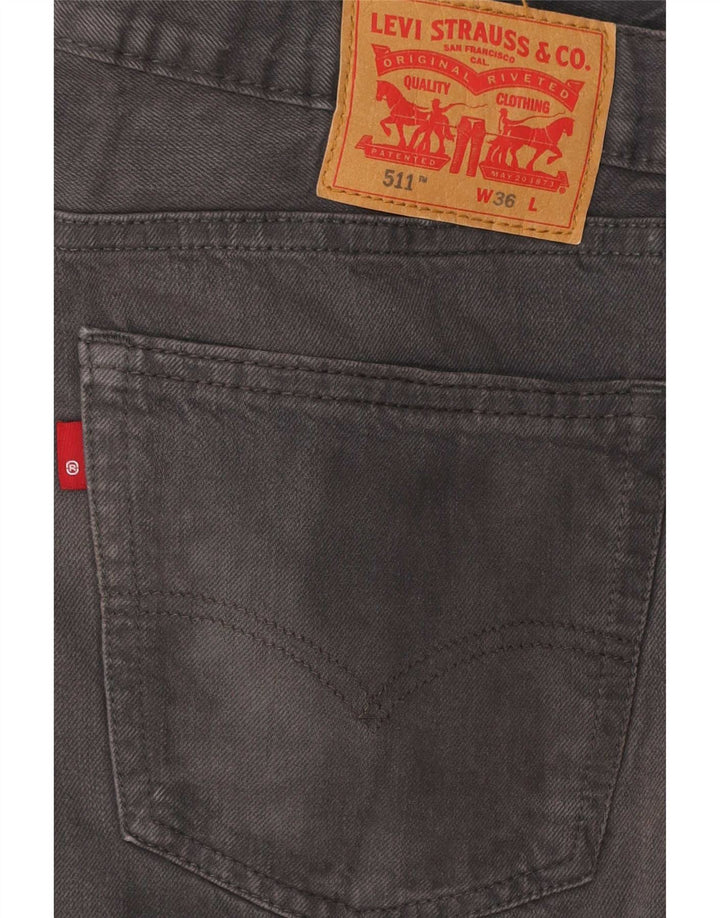 Мужские джинсовые шорты Levi's 511, большие размеры W36, серые, хлопок