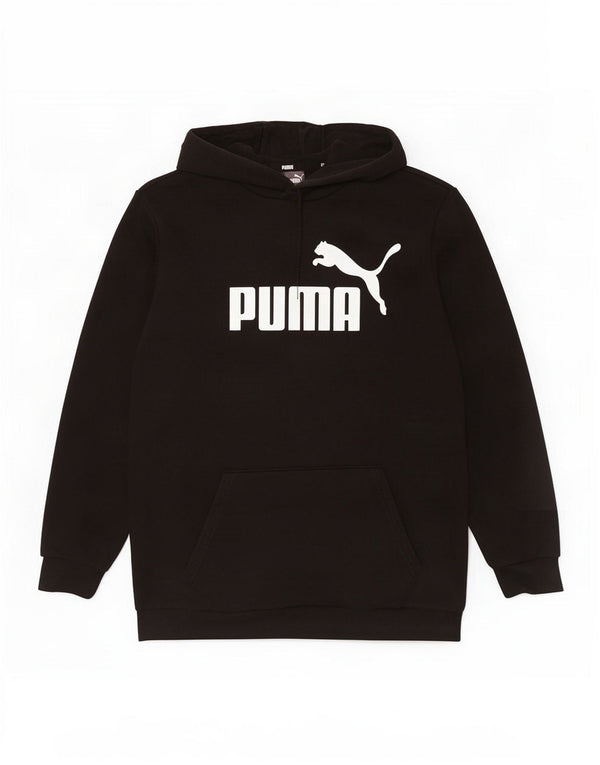 Мужской джемпер с капюшоном Puma, черный, хлопковый, среднего размера