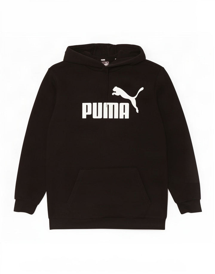 Мужской джемпер с капюшоном Puma, черный, хлопковый, среднего размера