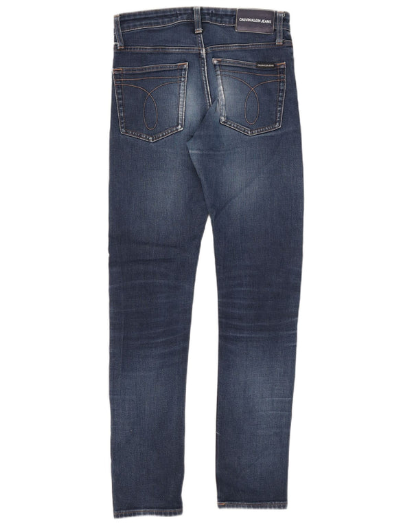 Мужские узкие джинсы Calvin Klein W28 L32, синий хлопок