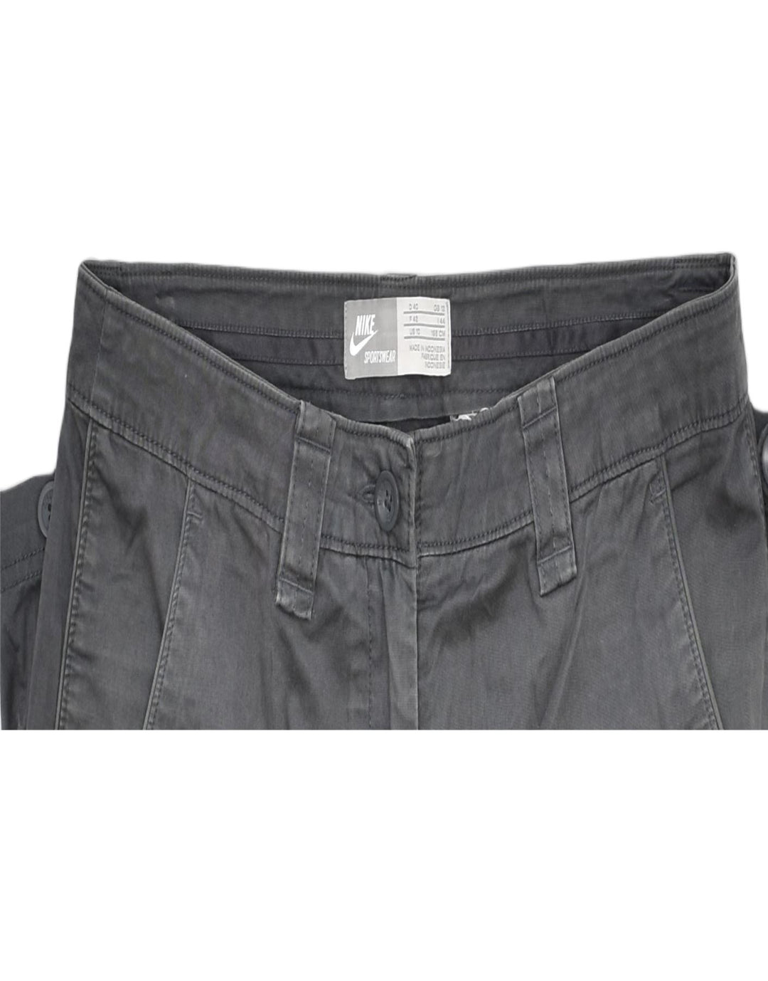 NIKE Womens sportswear Capri Trousers UK 12 Medium W32 L19 Grey | Vintage | Thrift | Second-Hand | Used Clothing | Messina Hembry 