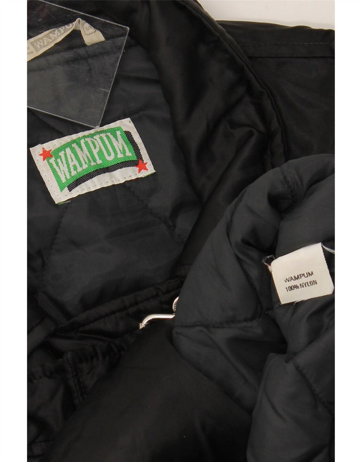 Женская байкерская куртка WAMPUM большого размера UK 10, маленькая, черный нейлон