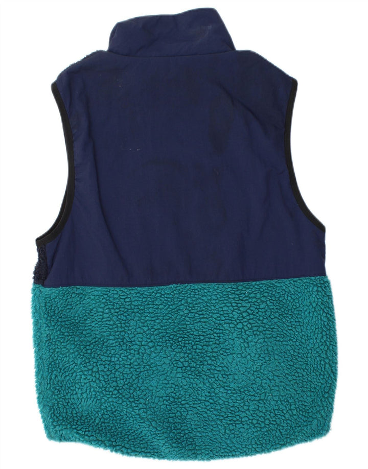 Мужской флисовый жилет NIKE UK 36, маленький темно-синий, полиэстер с цветными блоками, спортивные