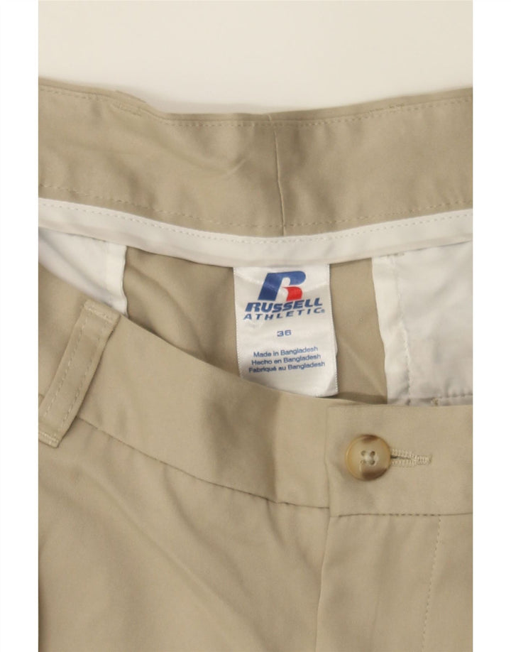 RUSSELL ATHLETIC Mens Pegged Chino Shorts W36 Large  Beige Polyester Vintage Russell Athletic and Second-Hand Russell Athletic from Messina Hembry 
