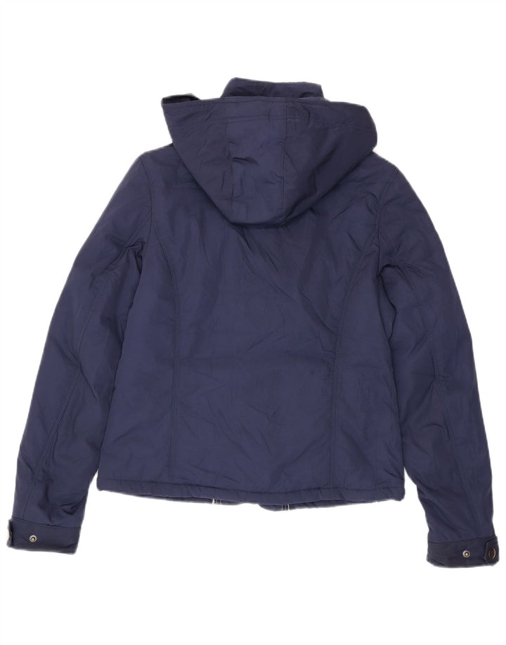Tommy Hilfiger Женская куртка с капюшоном UK 12 Medium Navy Blue