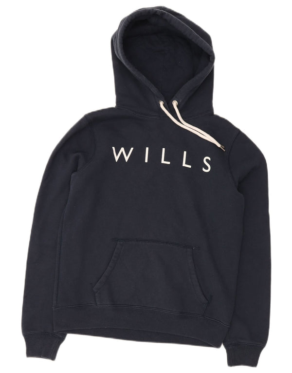 Женский джемпер с капюшоном JACK WILLS, размер UK 10, маленький, темно-синий