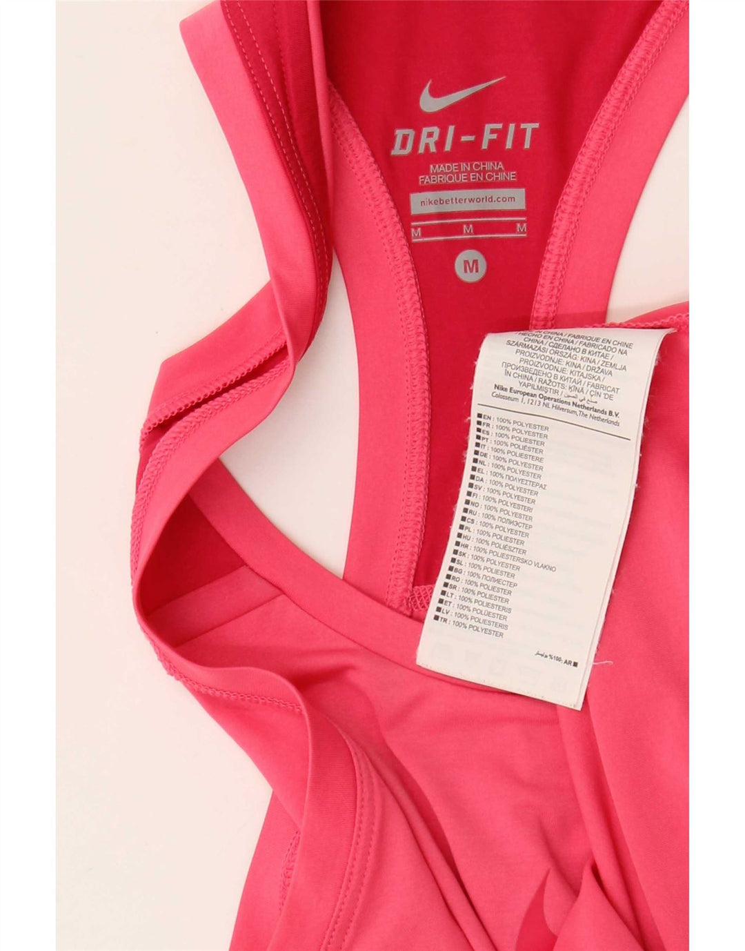 Женский жилет с графическим принтом Nike Dri Fit UK 12, средний розовый полиэстер